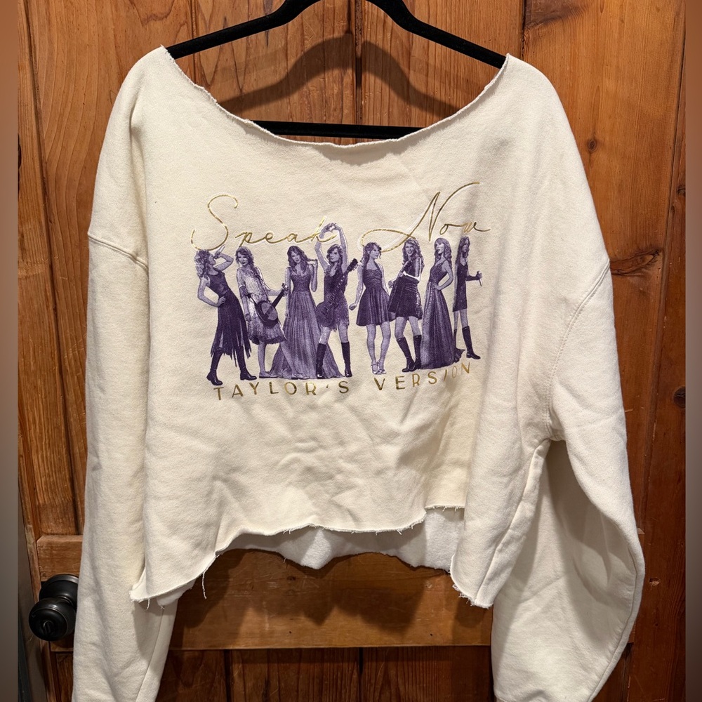 Taylor Swift Speak Now Taylor's Version Hoodie Sweatshirt Cream Size 3x